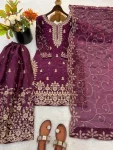 3NEW ARRIVAL GMY SILK EMBROIDERY SEQUENCE WORK MOTHDER DAUGHTER SET FESTIVE WEAR WHOLESALE PRICE ETHNIC GARMENT (5)