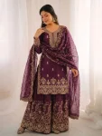 3NEW ARRIVAL GMY SILK EMBROIDERY SEQUENCE WORK MOTHDER DAUGHTER SET FESTIVE WEAR WHOLESALE PRICE ETHNIC GARMENT (5)