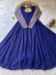 3RICH LOOK GEORGETTE DIGITAL PRINT WORK GOWN WITH DUPATTA FESTIVE WEAR WHOLESALE PRICE ETHNIC GARMENT (8)
