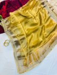 3RICH LOOK TISSUE SILK TWO TONE SHADED WITH FANCY LACE BORDER WORK SAREE WITH UNSTITCHED BLOUSE PARTY WEAR WHOLESALE PRICE ETHNIC GARMENT (32)