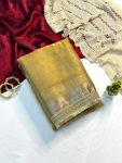 3RICH LOOK TISSUE SILK TWO TONE SHADED WITH FANCY LACE BORDER WORK SAREE WITH UNSTITCHED BLOUSE PARTY WEAR WHOLESALE PRICE ETHNIC GARMENT (32)