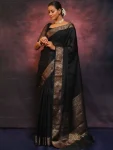 3TRENDING BANARASI LICHI SILK JACQUARD WORK SAREE WITH UNSTITCHED BLOUSE FESTIVE WEAR WHOLESALE PRICE ETHNIC GARMENT (11)