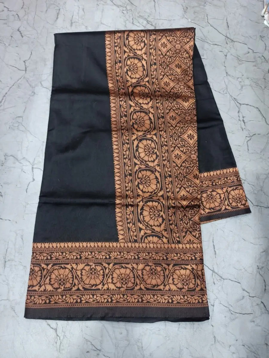 3TRENDING BANARASI LICHI SILK JACQUARD WORK SAREE WITH UNSTITCHED BLOUSE FESTIVE WEAR WHOLESALE PRICE ETHNIC GARMENT (8)