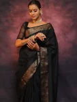 3TRENDING BANARASI LICHI SILK JACQUARD WORK SAREE WITH UNSTITCHED BLOUSE FESTIVE WEAR WHOLESALE PRICE ETHNIC GARMENT (11)