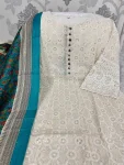 4FANCY COTTON CHIKANKARI WORK TOP BOTTOM WITH DUPATTA FESTIVE WEAR WHOLESALE PRICE ETHNIC GARMENT (14)