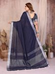 4MODERN COTTON LINEN WEAVING WITH EXTRA WORK ZALAR SAREE WITH UNSTITCHED BLOUSE FESTIVE WEAR WHOLESALE PRICE ETHNIC GARMENT (7)