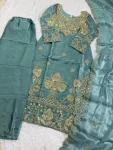 4MODERN GMY SILK EMBROIDERY SEQUENCE WORK TOP BOTTOM WITH DUPATTA FESTIVE WEAR WHOLESALE PRICE ETHNIC GARMENT (48)