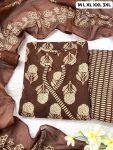 4RICH LOOK COTTON PRINT WORK TOP BOTTOM WITH DUPATTA CASUAL WEAR WHOLESALE PRICE ETHNIC GARMENT (23)
