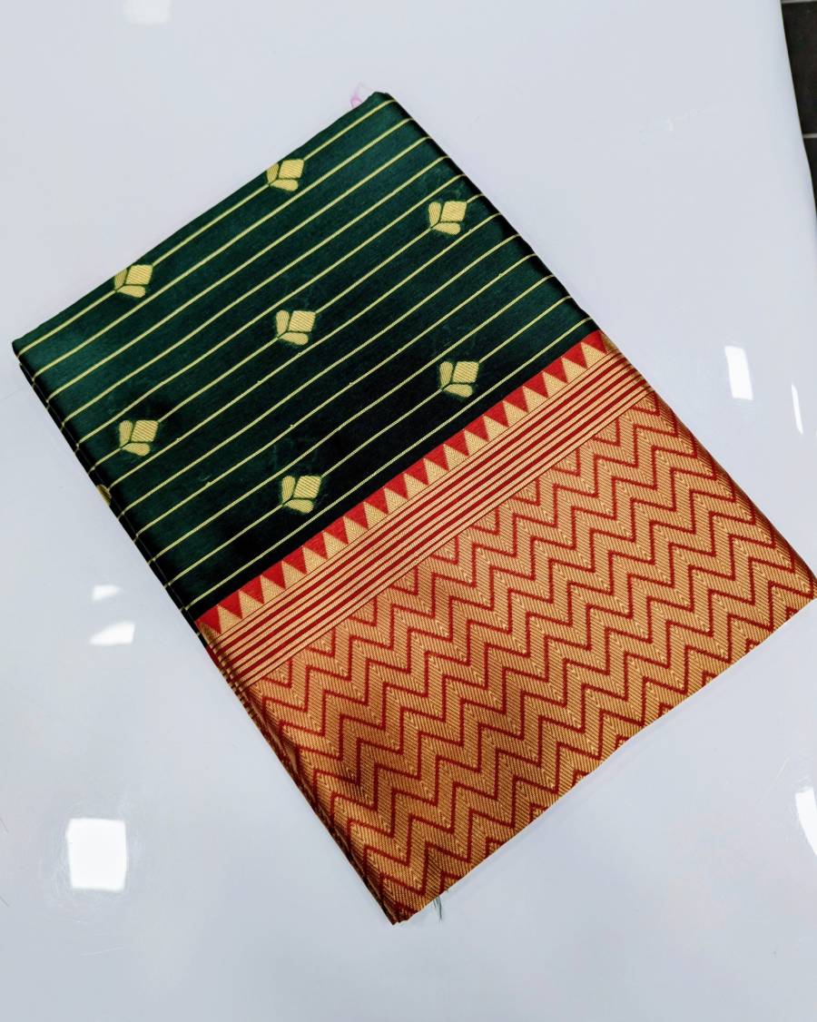 4TRENDING BANARASI LICHI SILK JACQUARD WORK SAREE WITH UNSTITCHED BLOUSE FESTIVE WEAR WHOLESALE PRICE ETHNIC GARMENT (15)