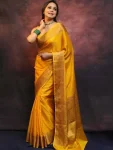 4TRENDING BANARASI LICHI SILK JACQUARD WORK SAREE WITH UNSTITCHED BLOUSE FESTIVE WEAR WHOLESALE PRICE ETHNIC GARMENT (30)