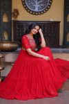 4TRENDING FAUX BLOOMING EMBROIDERY ZARI SEQUENCE WORK GOWN FESTIVE WEAR WHOLESALE PRICE ETHNIC GARMENT (6)