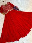 4TRENDING FAUX BLOOMING EMBROIDERY ZARI SEQUENCE WORK GOWN FESTIVE WEAR WHOLESALE PRICE ETHNIC GARMENT (6)