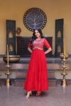 4TRENDING FAUX BLOOMING EMBROIDERY ZARI SEQUENCE WORK GOWN FESTIVE WEAR WHOLESALE PRICE ETHNIC GARMENT (6)
