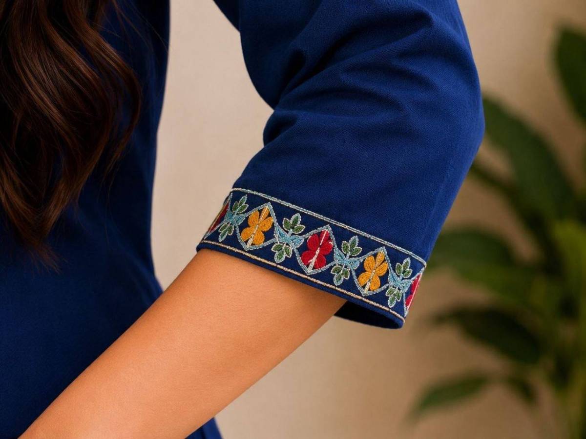 5MODERN COTTON EMBROIDERY WORK TOP PENT SET FESTIVE WEAR WHOLESALE PRICE ETHNIC GARMENT (21)