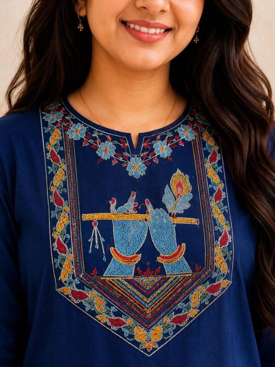 5MODERN COTTON EMBROIDERY WORK TOP PENT SET FESTIVE WEAR WHOLESALE PRICE ETHNIC GARMENT (23)
