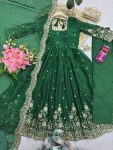 5MODERN FENDY SILK EMBROIDERY SEQUENCE WORK GOWN BOTTOM WITH DUPATTA FESTIVE WEAR WHOLESALE PRICE ETHNIC GARMENT (29)