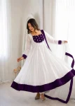 5MODERN FENDY SILK EMBROIDERY SEQUENCE WORK GOWN BOTTOM WITH DUPATTA FESTIVE WEAR WHOLESALE PRICE ETHNIC GARMENT (1)
