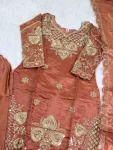 5MODERN GMY SILK EMBROIDERY SEQUENCE WORK TOP BOTTOM WITH DUPATTA FESTIVE WEAR WHOLESALE PRICE ETHNIC GARMENT (16)