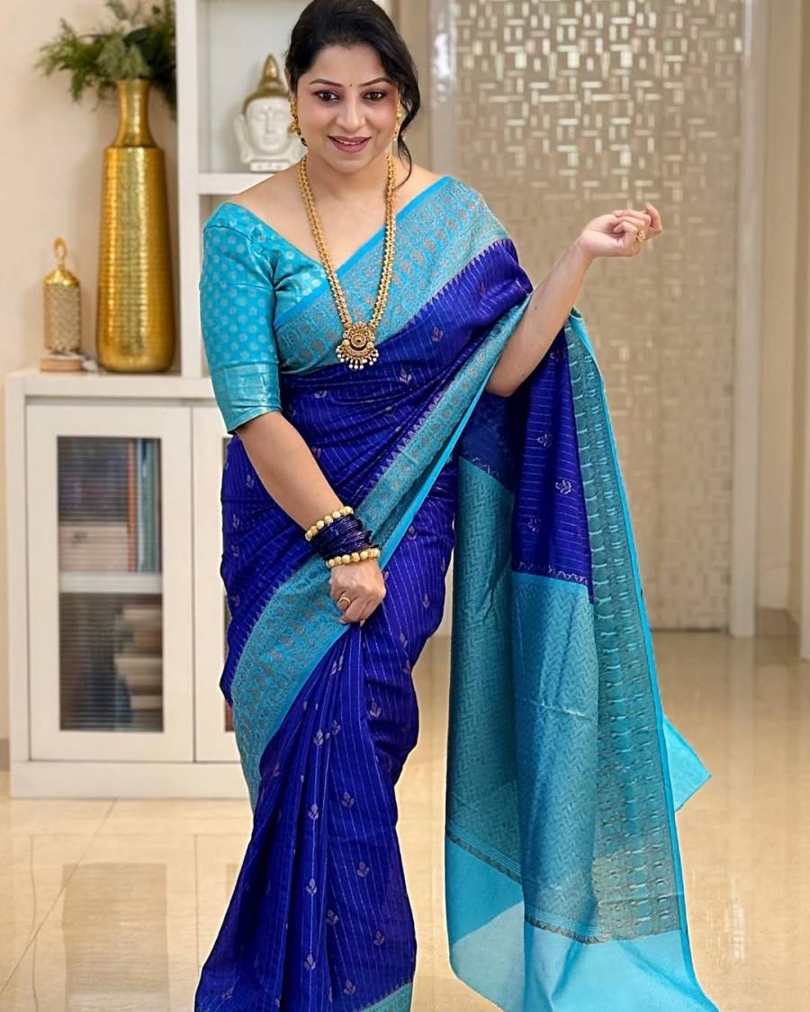 5TRENDING BANARASI LICHI SILK JACQUARD WORK SAREE WITH UNSTITCHED BLOUSE FESTIVE WEAR WHOLESALE PRICE ETHNIC GARMENT (9)
