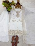 6FANCY GMY SILK EMBROIDERY BEADS WORK TOP PALAZZO WITH DUPATTA FESTIVE WEAR WHOLESALE PRICE ETHNIC GARMENT (44)