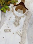 6FANCY GMY SILK EMBROIDERY BEADS WORK TOP PALAZZO WITH DUPATTA FESTIVE WEAR WHOLESALE PRICE ETHNIC GARMENT (44)