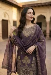 6MODERN GMY SILK EMBROIDERY SEQUENCE WORK TOP BOTTOM WITH DUPATTA FESTIVE WEAR WHOLESALE PRICE ETHNIC GARMENT (53)