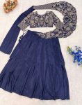 6TRENDING FRENCH CREPE SILK EMBROIDERY SEQUENCE WORK LEHENGA SAREE WITH STITCHED BLOUSE PARTY WEAR WHOLESALE PRICE ETHNIC GARMENT (13)
