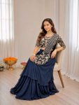 6TRENDING FRENCH CREPE SILK EMBROIDERY SEQUENCE WORK LEHENGA SAREE WITH STITCHED BLOUSE PARTY WEAR WHOLESALE PRICE ETHNIC GARMENT (13)