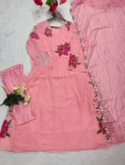 7MODERN GEORGETTE BUTTI WITH EMBROIDERY WORK TOP BOTTOM WITH DUPATTA FESTIVE WEAR WHOLESALE PRICE ETHNIC GARMENT (22)