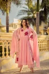 7MODERN GEORGETTE BUTTI WITH EMBROIDERY WORK TOP BOTTOM WITH DUPATTA FESTIVE WEAR WHOLESALE PRICE ETHNIC GARMENT (22)