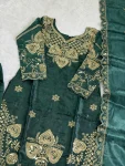 7MODERN GMY SILK EMBROIDERY SEQUENCE WORK TOP BOTTOM WITH DUPATTA FESTIVE WEAR WHOLESALE PRICE ETHNIC GARMENT (60)