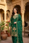 7MODERN GMY SILK EMBROIDERY SEQUENCE WORK TOP BOTTOM WITH DUPATTA FESTIVE WEAR WHOLESALE PRICE ETHNIC GARMENT (60)