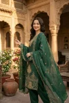 7MODERN GMY SILK EMBROIDERY SEQUENCE WORK TOP BOTTOM WITH DUPATTA FESTIVE WEAR WHOLESALE PRICE ETHNIC GARMENT (60)