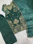 7MODERN GMY SILK EMBROIDERY SEQUENCE WORK TOP BOTTOM WITH DUPATTA FESTIVE WEAR WHOLESALE PRICE ETHNIC GARMENT (60)