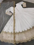 8DESIGNER GEORGETTE EMBROIDERY SEQUENCE WORK GOWN WITH DUPATTA FESTIVE WEAR WHOLESALE PRICE ETHNIC GARMENT (7)