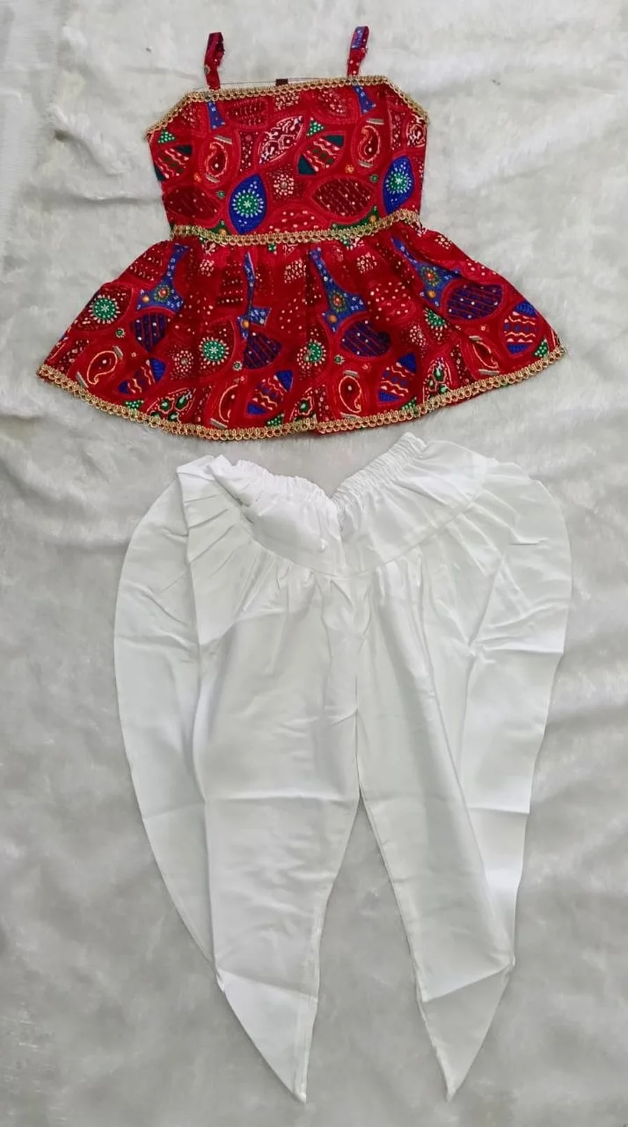 8FANCY COTTON BLEND DIGITAL PRINT WORK KID'S TOP PENT SET FESTIVE WEAR WHOLESALE PRICE ETHNIC GARMENT (6)
