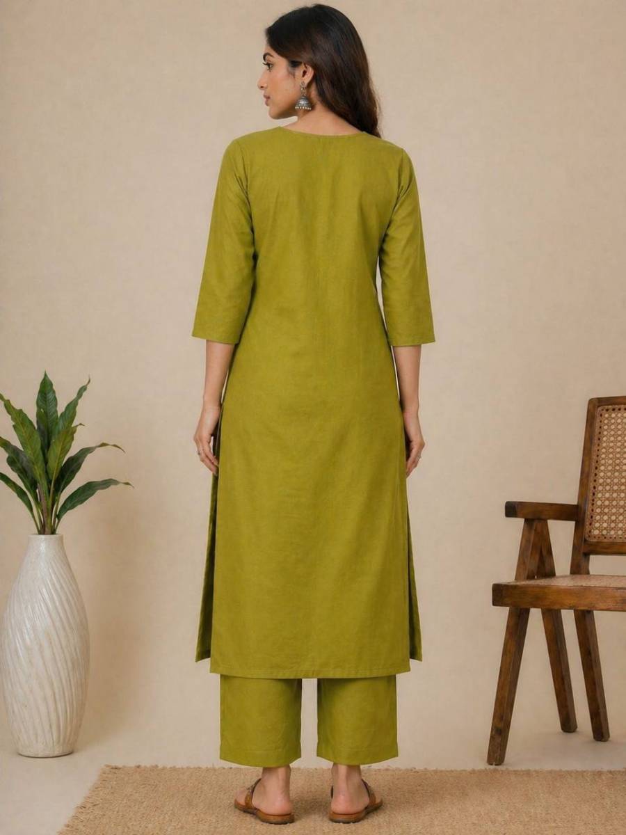 8MODERN COTTON EMBROIDERY WORK TOP PENT SET FESTIVE WEAR WHOLESALE PRICE ETHNIC GARMENT (39)