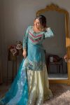 8MODERN SATIN SILK SEQUENCE CODING EMBROIDERY WORK TOP PALAZZO WITH DUPATTA WEDDING WEAR WHOLESALE PRICE ETHNIC GARMENT (18)