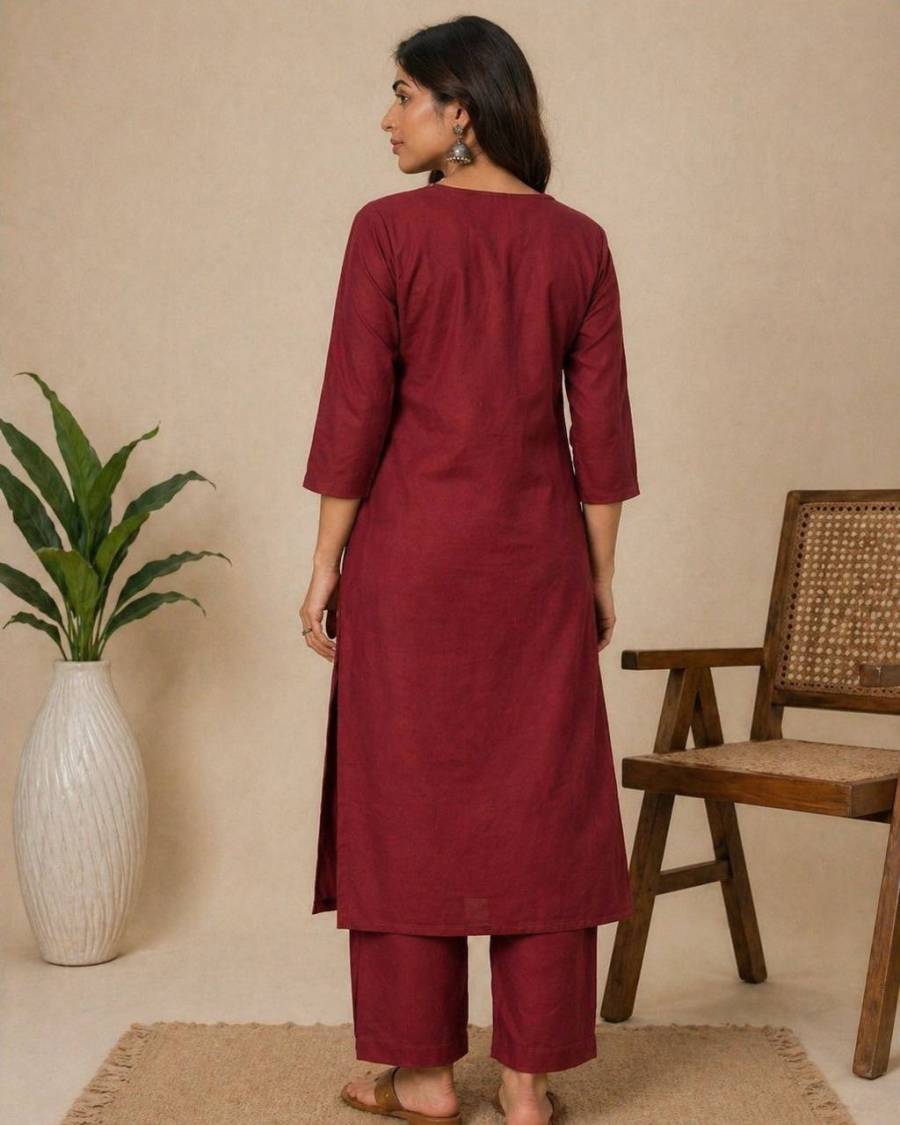 9MODERN COTTON EMBROIDERY WORK TOP PENT SET FESTIVE WEAR WHOLESALE PRICE ETHNIC GARMENT (16)