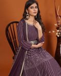 9NEW ARRIVAL FAUX EMBROIDERY WORK GOWN WITH DUPATTA FESTIVE WEAR WHOLESALE PRICE ETHNIC GARMENT (2)