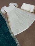 ATTRACTIVE GEORGETTE EMBROIDERY SEQUENCE WORK KURTI PALAZZO WITH DUPATTA FESTIVE WEAR WHOLESALE PRICE ETHNIC GARMENT (3)