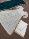 ATTRACTIVE GEORGETTE EMBROIDERY SEQUENCE WORK KURTI PALAZZO WITH DUPATTA FESTIVE WEAR WHOLESALE PRICE ETHNIC GARMENT (3)