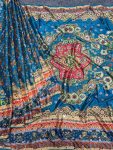 CHINON DIGITAL PRINT WITH MIRROR HANDWORK SAREE WITH UNSTITCHED BLOUSE PARTY WEAR WHOLESALE PRICE ETHNIC GARMENT (3)