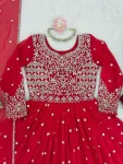 CLASSIC GEORGETTE EMBROIDERY WITH SEQUENCE & THREAD WORK GOWN BOTTOM WITH DUPATTA FESTIVE WEAR WHOLESALE PRICE ETHNIC GARMENT (3)
