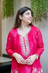 DESIGNER CHINON EMBROIDERY BEADS WORK KURTI KOTI WITH BOTTOM SET PARTY WEAR WHOLESALE PRICE ETHNIC GARMENT (7)