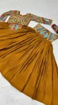 DESIGNER CHINON EMBROIDERY THREAD & SEQUENCE WORK LEHENGA CHOLI WEDDING WEAR WHOLESALE PRICE ETHNIC GARMENT (8)
