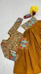 DESIGNER CHINON EMBROIDERY THREAD & SEQUENCE WORK LEHENGA CHOLI WEDDING WEAR WHOLESALE PRICE ETHNIC GARMENT (8)
