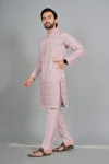 DESIGNER COTTON SILK EMBROIDERY WORK MEN’S KURTA PAYJAMA FESTIVE WEAR WHOLESALE PRICE ETHNIC GARMENT (12)