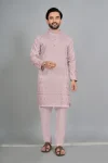 DESIGNER COTTON SILK EMBROIDERY WORK MEN’S KURTA PAYJAMA FESTIVE WEAR WHOLESALE PRICE ETHNIC GARMENT (12)