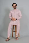 DESIGNER COTTON SILK EMBROIDERY WORK MEN’S KURTA PAYJAMA FESTIVE WEAR WHOLESALE PRICE ETHNIC GARMENT (12)